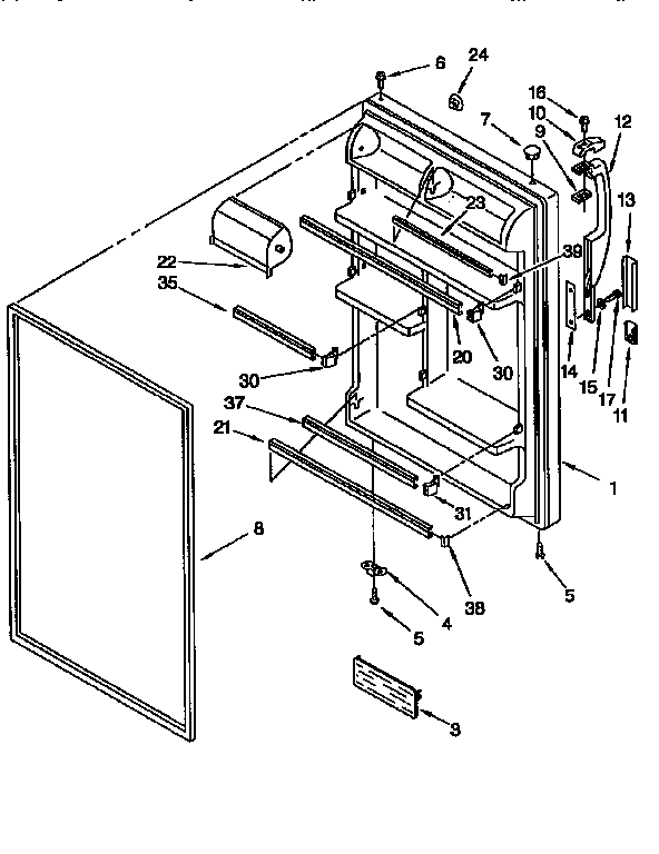 Refrigerator door