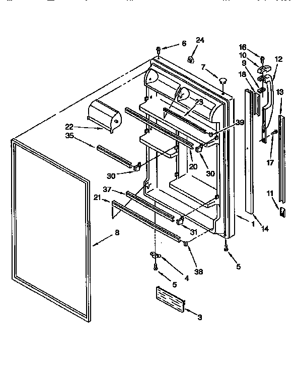 Refrigerator door