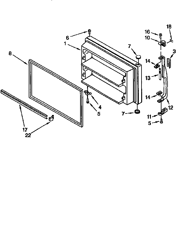 Freezer door