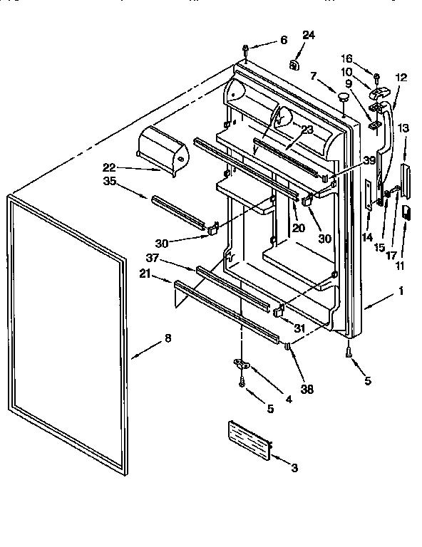 Refrigerator door