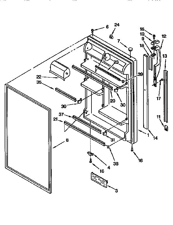 Refrigerator door