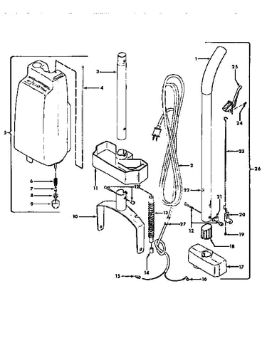 Handle and tank