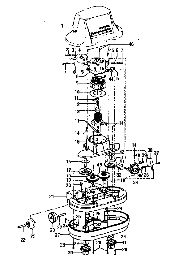 Gear and motor housing
