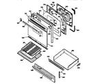 GE JGBP30AEV1AA door and drawer diagram