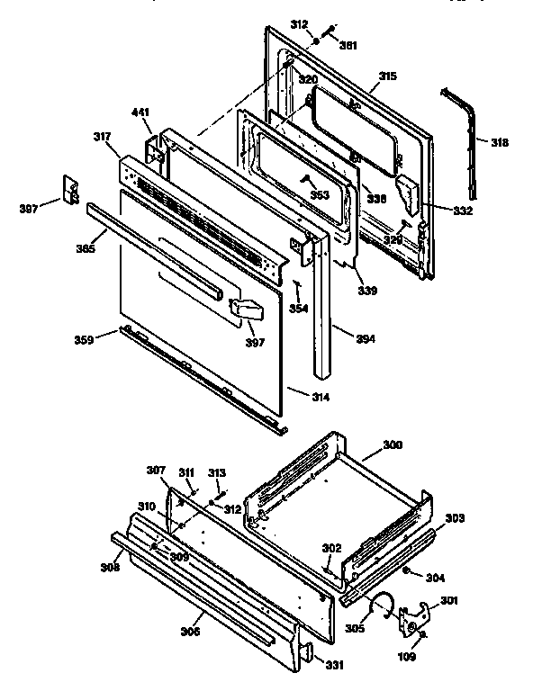 Door and drawer