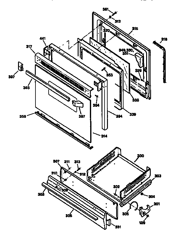 Door and drawer