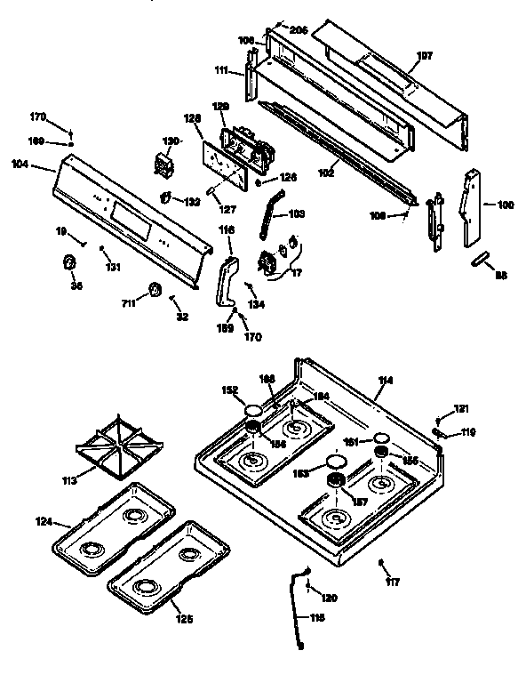 Control panel and cooktop
