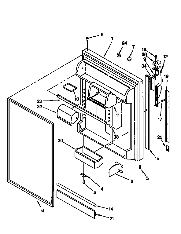 Refrigerator door