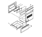 Whirlpool RF330PXDQ0 door and drawer diagram