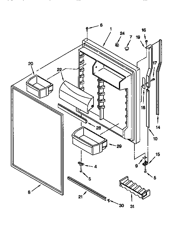 Refrigerator door