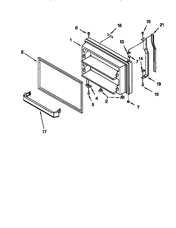 Freezer door