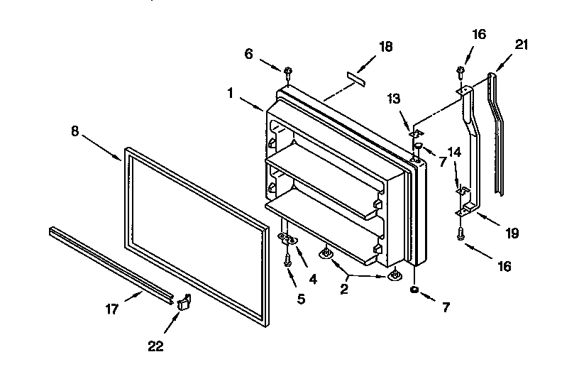 Freezer door