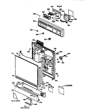 Escutcheon and door assembly