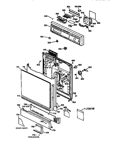 Escutcheon and door assembly