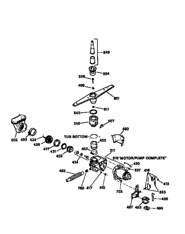 Motor pump mechanism