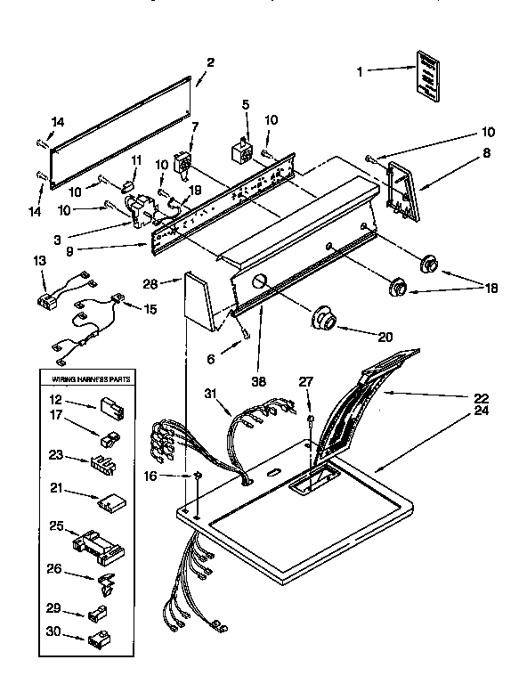 Top and console parts