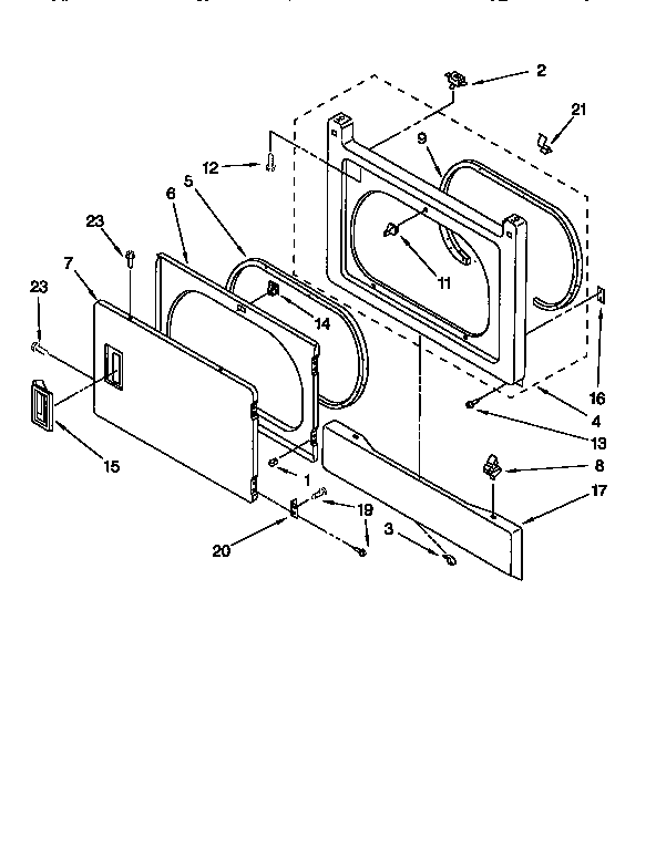 DRYER FRONT PANEL & DOOR