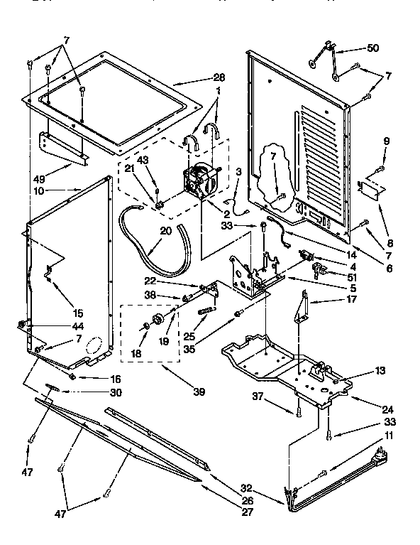 DRYER CABINET AND MOTOR