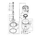 Kenmore 11099576400 agitator, basket and tub diagram