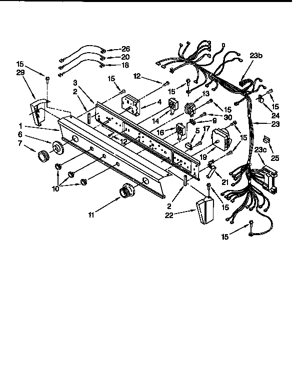 WASHER/DRYER CONTROL PANEL