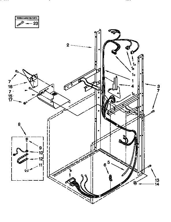 DRYER SUPPORT & WASHER HARNESS