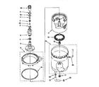 Kenmore 11098576400 agitator, basket and tub diagram