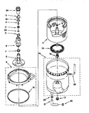 Agitator, basket and tub