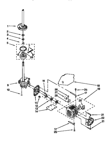 Brake, clutch, gearcase, motor and pump