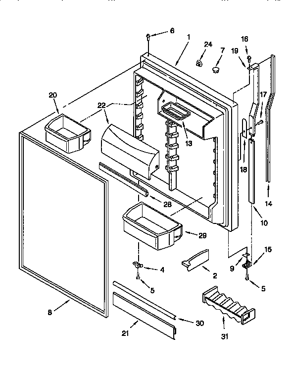 Refrigerator door