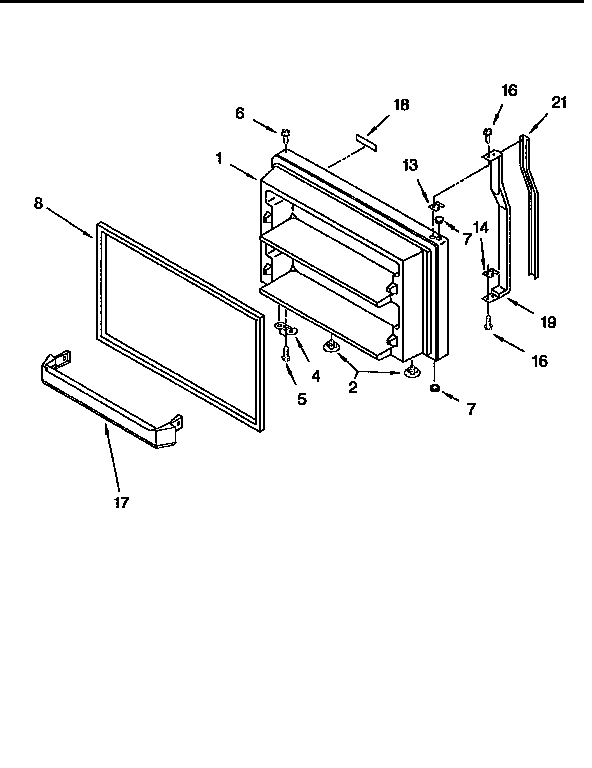 Freezer door