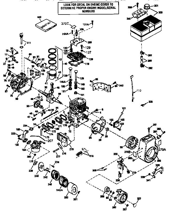 4-cycle, 10 hp engine 71/143