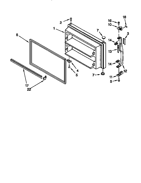 Freezer door