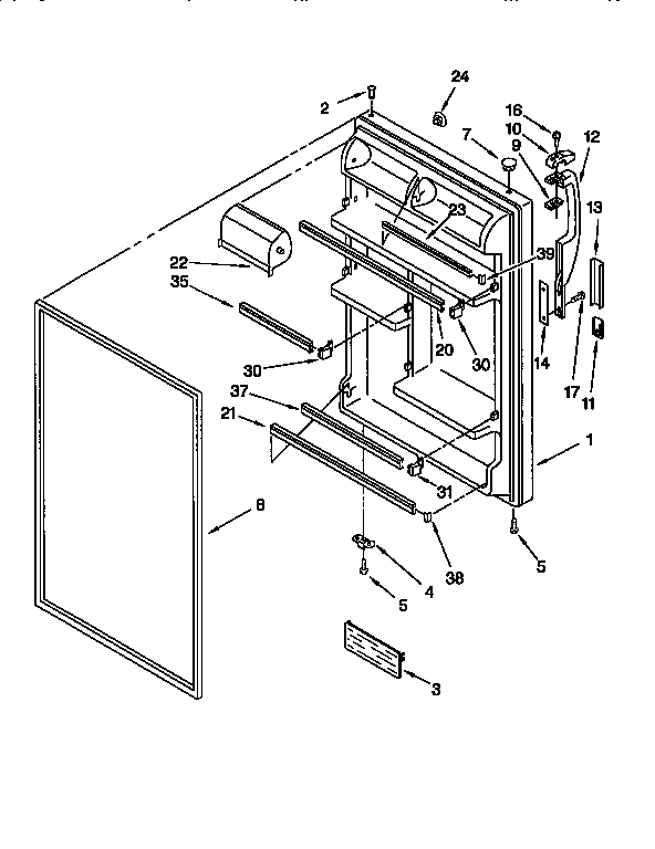 Refrigerator door