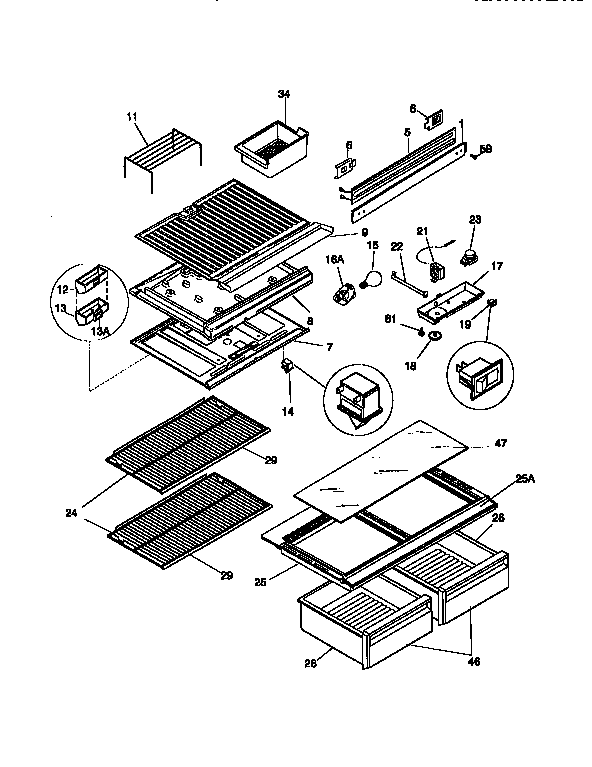 SHELVES AND ACCESSORIES