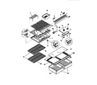 Kenmore 2539758011 shelves and accessories diagram