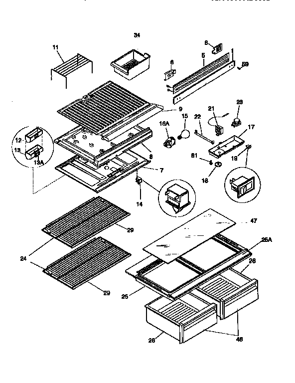 SHELVES AND ACCESSORIES