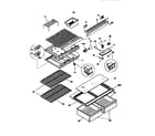 Kenmore 2539758081 shelves and accessories diagram