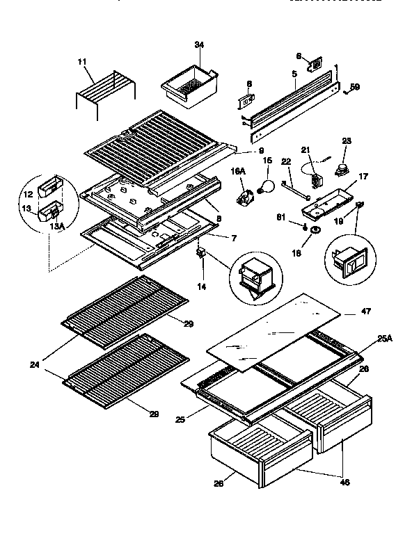 SHELVES AND ACCESSORIES