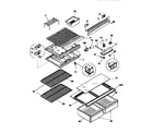 Kenmore 2539758091 shelves and accessories diagram