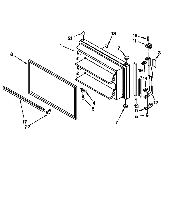 Freezer door