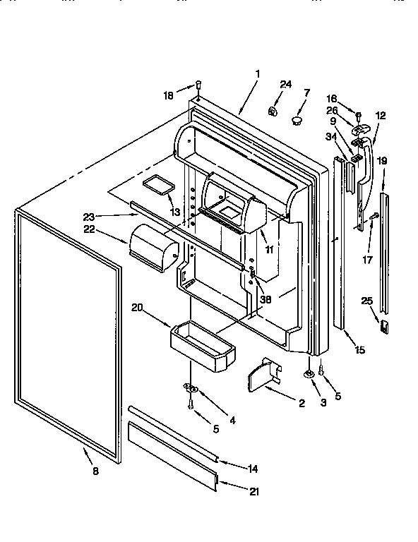 Refrigerator door