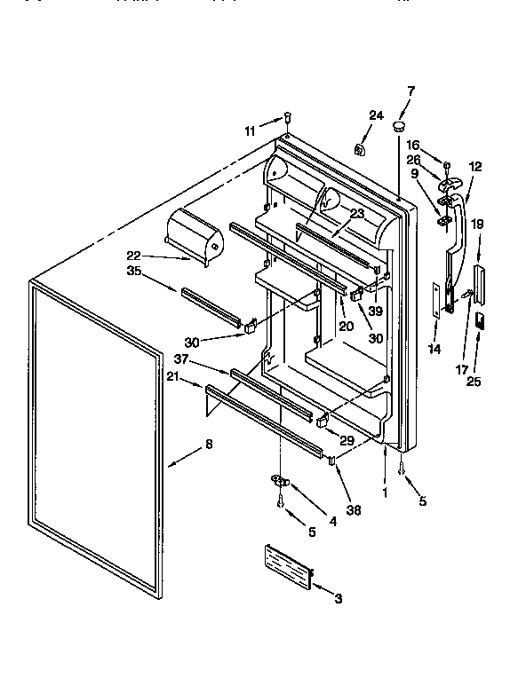 Refrigerator door