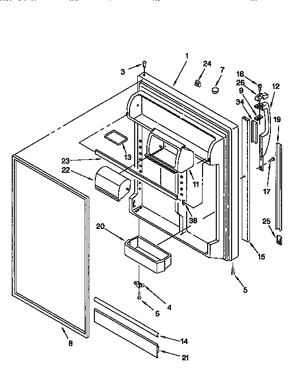 Refrigerator door