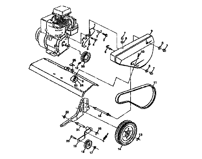 Belt guard & pulley assy.