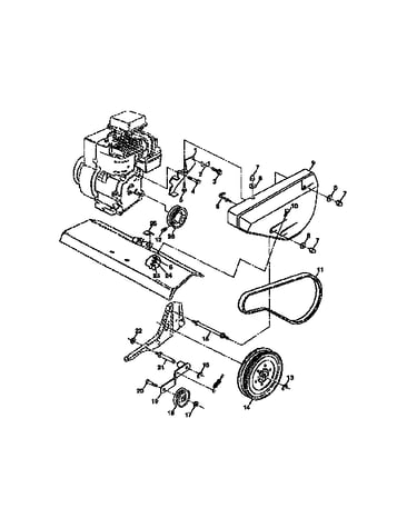 Belt guard & pulley assy.