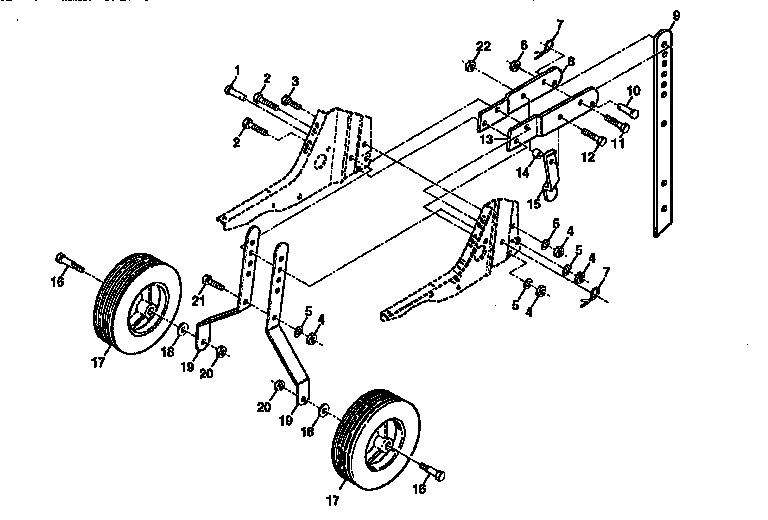 Wheel & depth stake assy.