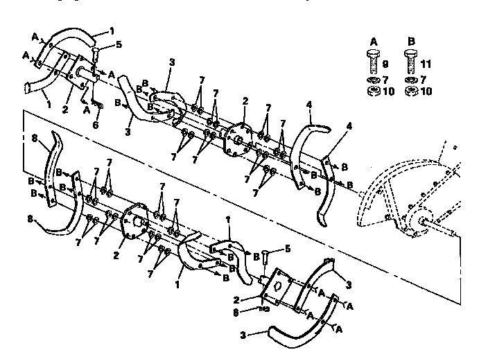 Tine assembly