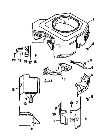 Blower housing & baffles (71/501)