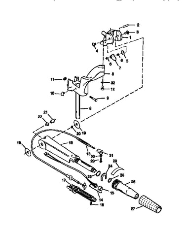 Steering handle/throttle