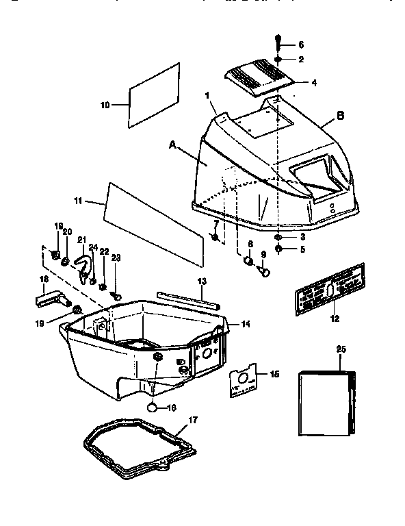 COWL ASSEMBLY-TOP AND BOTTOM